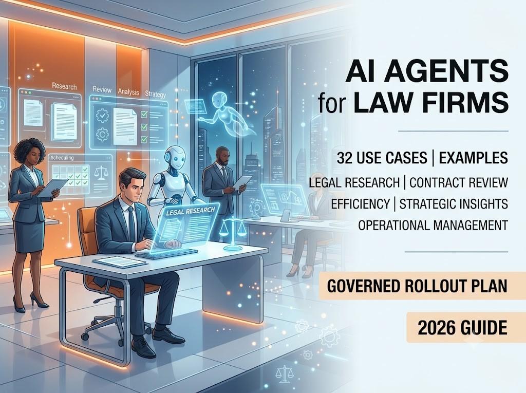 AI agents for law firms: 32 use cases across intake, documents, research, litigation, billing, client service and compliance
