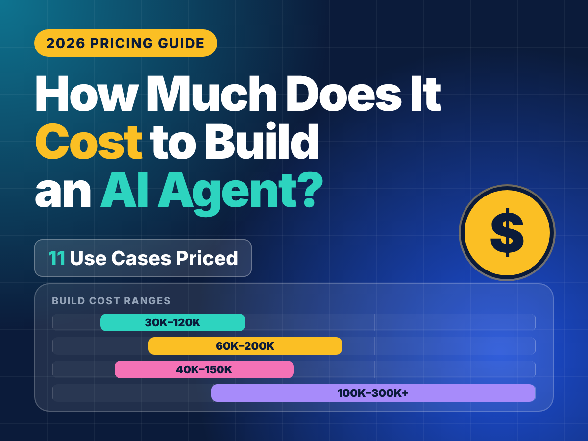 How much does it cost to build an AI agent in 2026: build cost ranges from $30K–120K to $100K–300K+